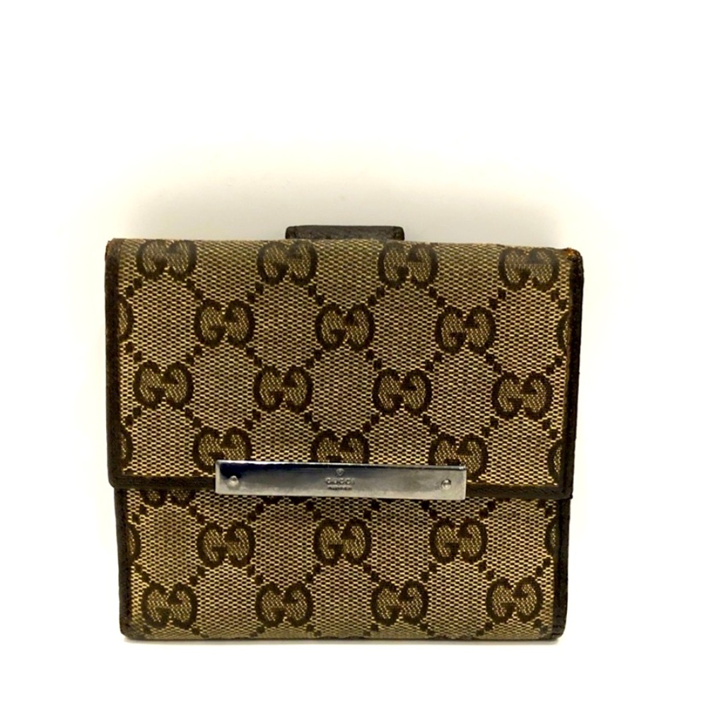 Gucci Brown GG Canvas Wallet (Gently used)